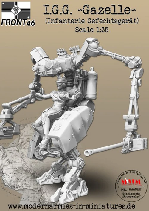 1/35, I.G.G. (infantry gefechtsgerat), Resin Model Soldier GK, Robot series, Unassembled and unpainted kit