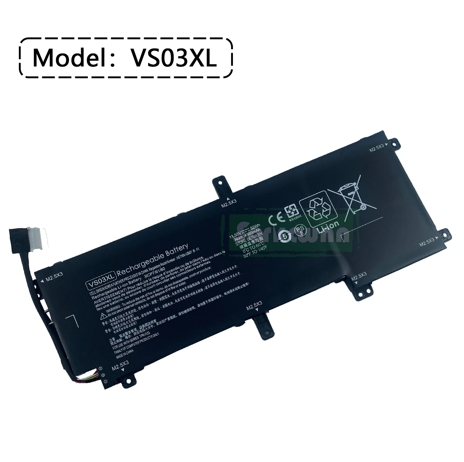 Imagem -02 - Sarkawnn Vs03xl Bateria do Portátil para hp Inveja 15-as000 15-as001ng W6z52ea 15-as003ng W8y50ea 15-as004ng W8y51ea 15-as005ng