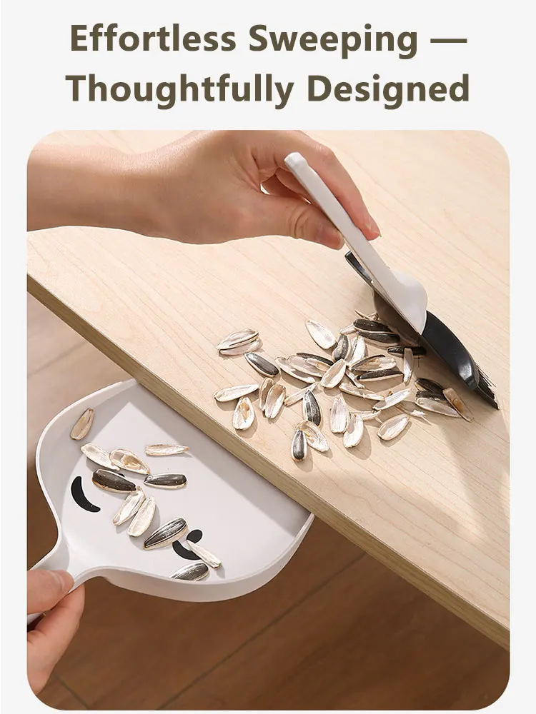 Mini Broom And Dustpan Set Cute Mr. Beard Design Broom Dustpan Brush Desktop Cleaning Tool for Home Living Room Table Office