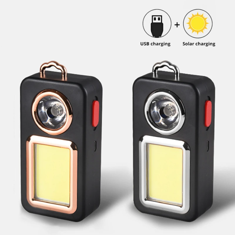 

Solar COB LED Keychain Repair Light Multifunction Lantern Portable Emergency Lamp Outdoor Work Flashlight Camping Fishing Torch