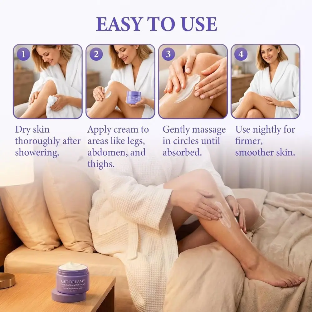 Improve Loose Skin Get Dreamy Cream and Uneven Texture Hydrating Whipped Formula Overnight Toning Body Cream Moisturizing