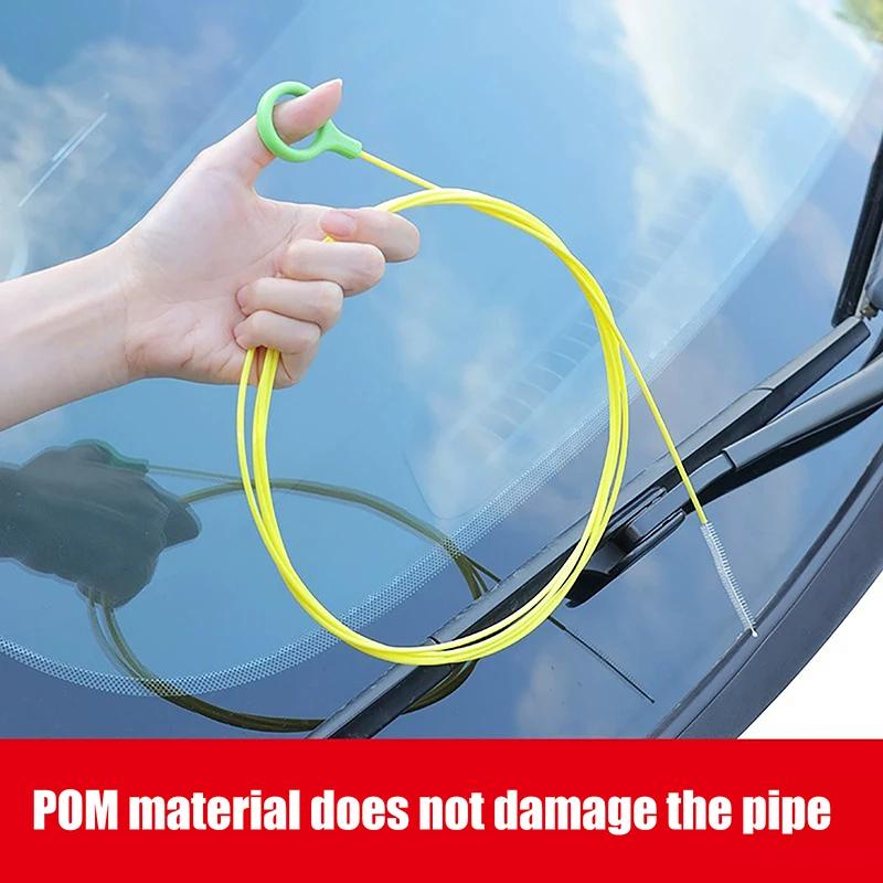 1pcs Car Sunroof Long Hose Drain Hole Drain UncloggerC Ar Sewer Unclogger Cleaning Brush Car Pipe Tool Cleaner Auto Accessories