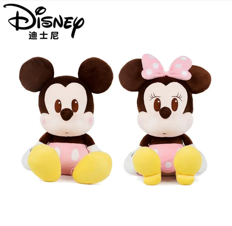 Disney Cute 30cm Plush Doll Mickey Mouse Minnie Soft Stuffed Toy Children Xmas Birthday Plushie Gift Toys