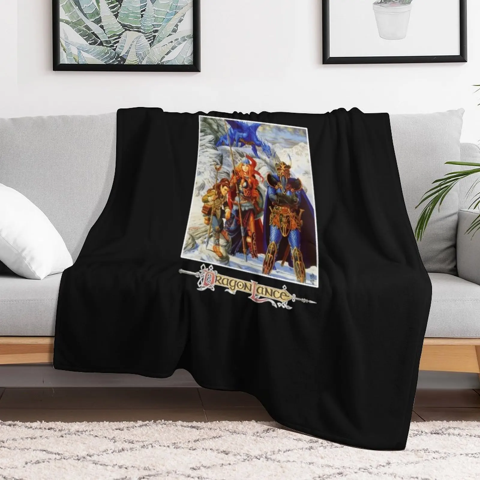 Advanced Dungeons and Dragons, Dragons of WInter Night DragonLance Classic T-Shirt Throw Blanket Baby Luxury Throw Blankets