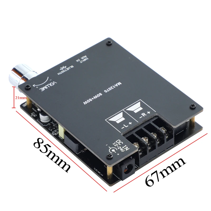 AMPLIFICADOR DE Audio BAHOD MA12070 80W + 80W Bluetooth 5,0 Infineon Clase D amplificador de potencia de Audio Digital AUX amplificador estéreo HiFi