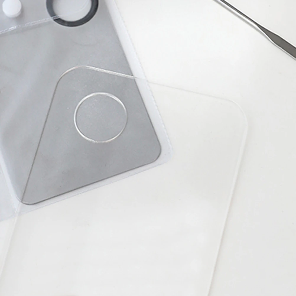 

2Sets Mixing Plate Transparent Makeup Palette for Foundation Eyeshadow Blending Reusable Nail Art Painting Tool