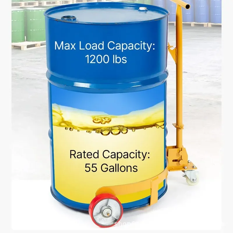 For Thickened Low Oil Drum Truck Hand Push Pull Iron Barrel Cart Multifunctional with Barrel Opening Function Translation