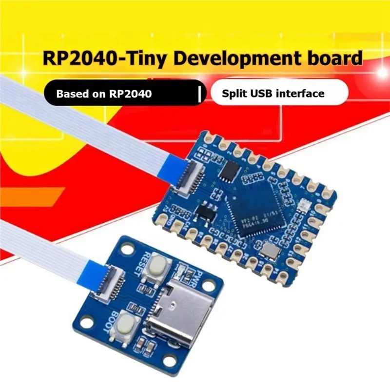 [NEW!】 RP2040-Tiny Module RP2040-Tiny Development Board Kit Dual Core 133Mhz 264KB SRAM 2MB Flash