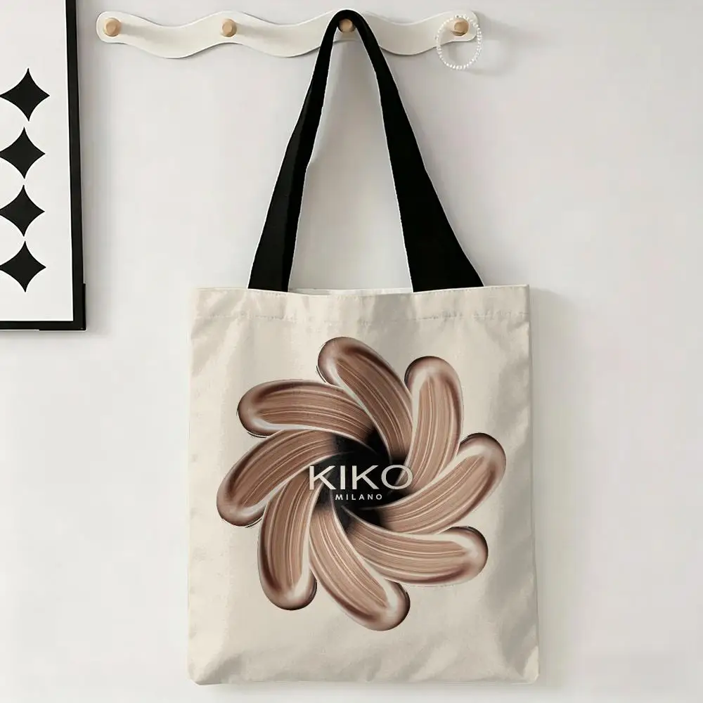 Fashion Luxury K-Kiko Storage Bags Large Eco Friendly Capacity Canvas Shopping Bag Shoulder Handbag Daily Use