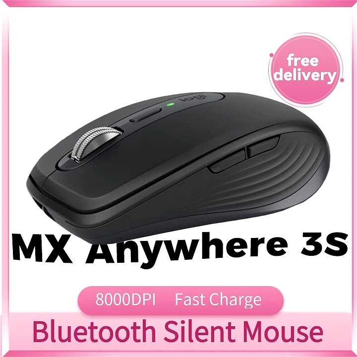 

Logitech Master MX Anywhere 3S Office Silent Mouse Wireless Bluetooth 8K DPI,Magspeed Rapid Roller,Fast Charge Long Battery Life