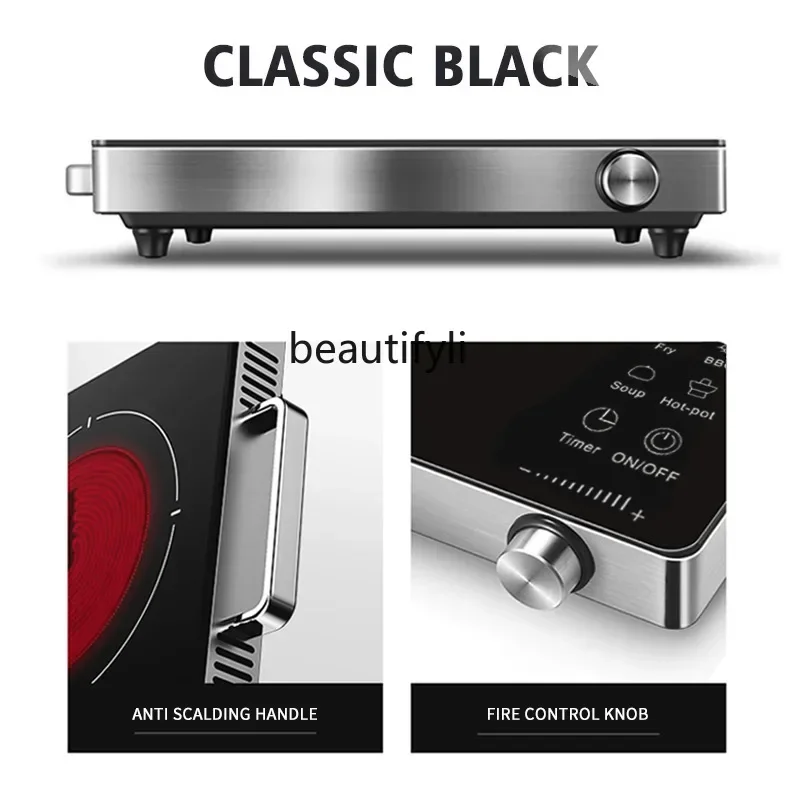 ceramic stove household 2000w high-power induction cooker desktop infrared single stove touch screen electric heating stove smt6