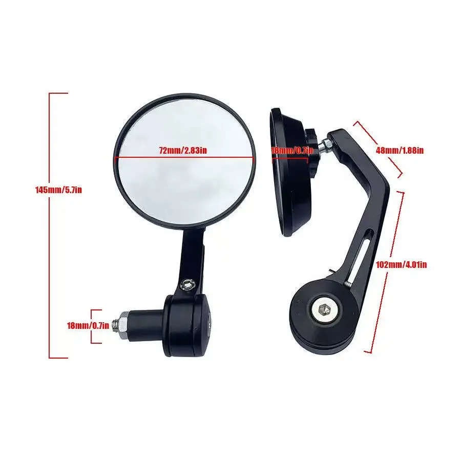 Motorbike Aaccessories 7/8" Round Bar End Rear Mirrors For Cafe Racer Moto Side View Mirrors Motorbike Scooters Rearview Mirror image 3