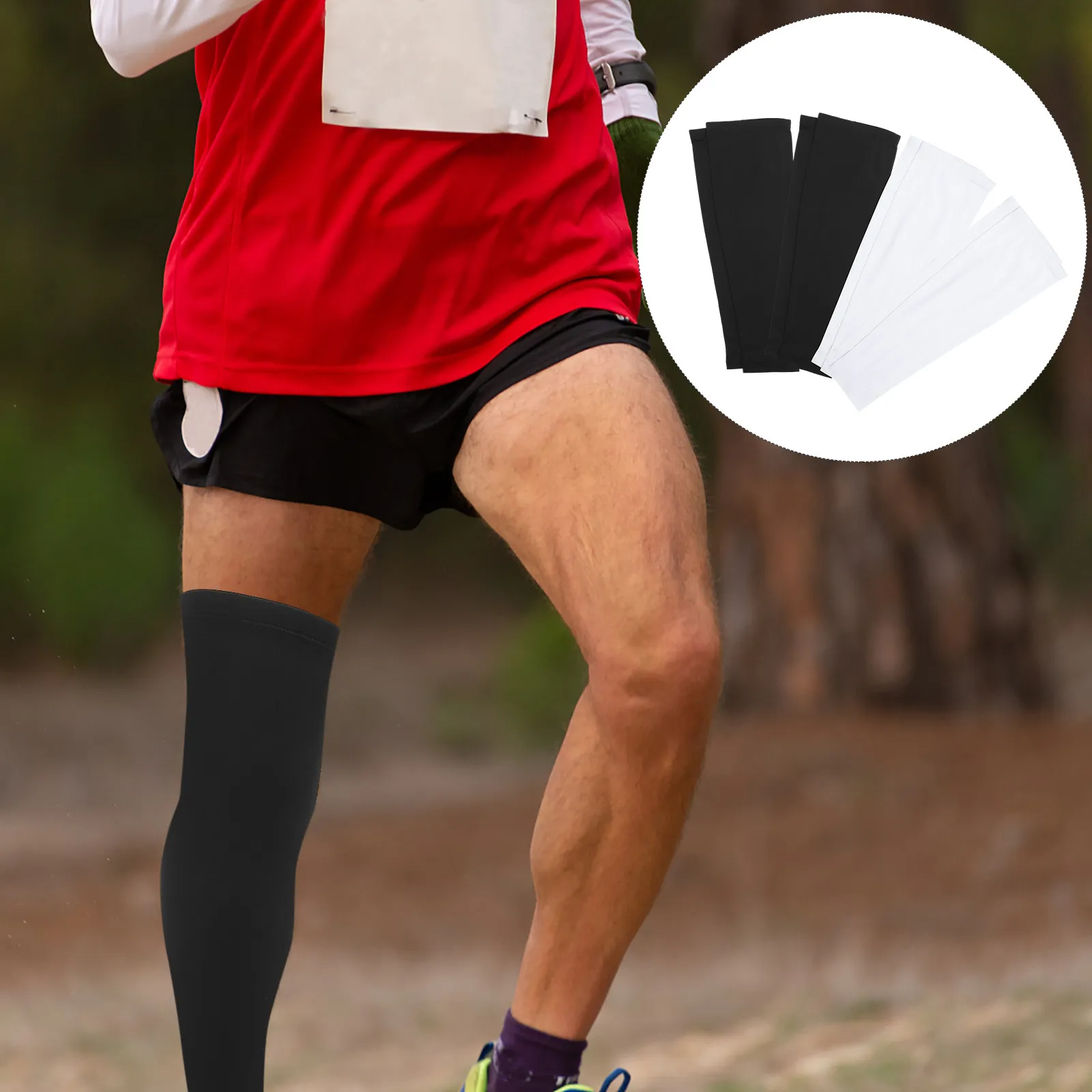

8Pcs Compression Calf Sleeves High Elastic Calf Socks Running Sports Leg Sleeves Breathable Durable for Men Women