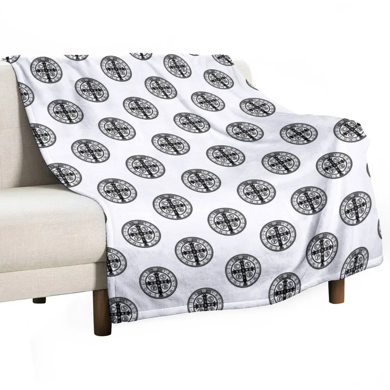 

Saint Benedict Medal (back) Throw Blanket Softest Extra Large Throw Bed covers Luxury Blankets