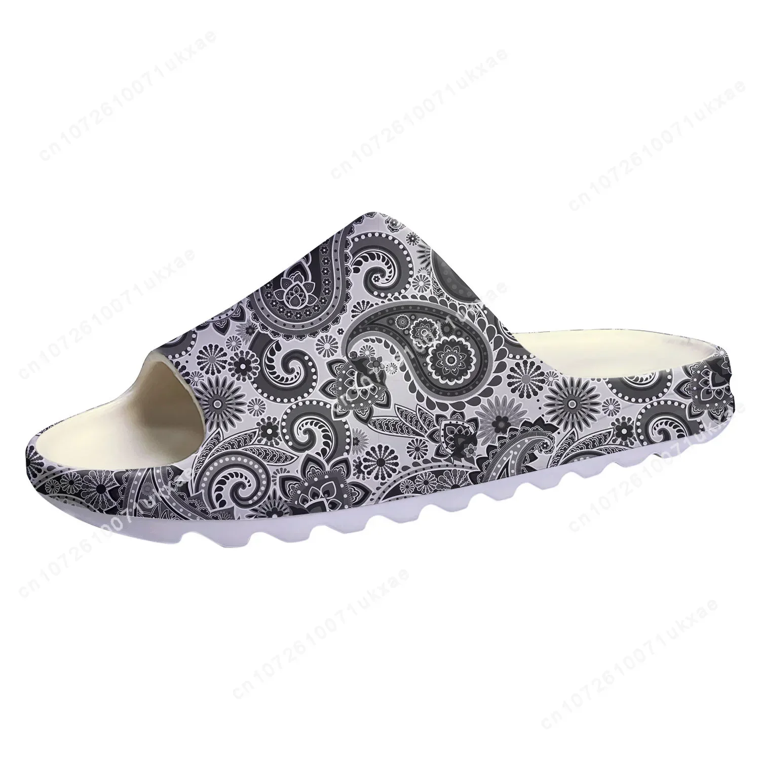 Bohemia Mandala Bloemenprint Zachte Zool Sllips Home Klompen Aangepaste Stap Op Waterschoenen Heren Dames Tiener Stap In Sandalen