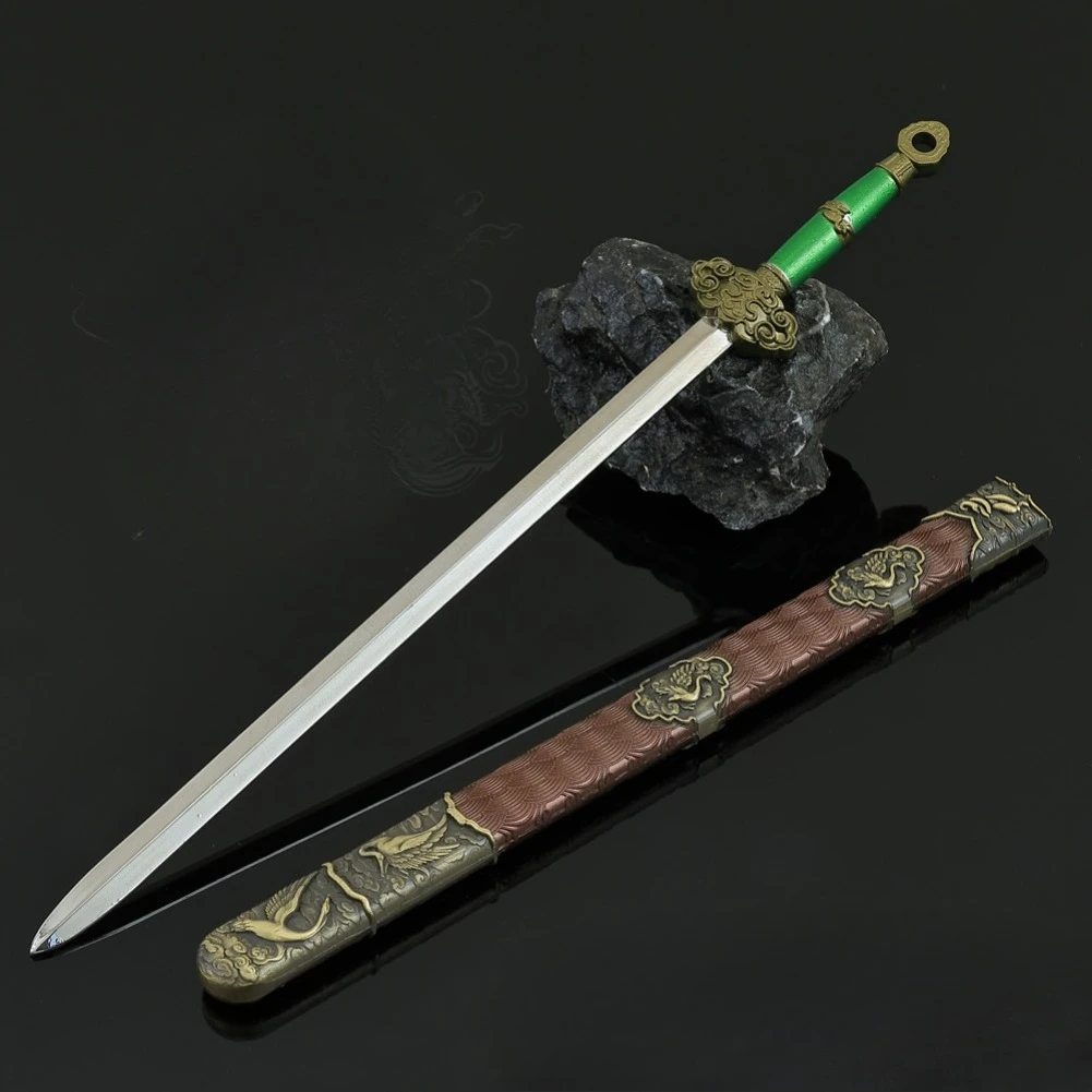 In Stock The Eight Immortals Crossing The Sea Chunyang Immortal's Sword Peripherals Metal Model Desktop Gift Toy Can Wholesaled