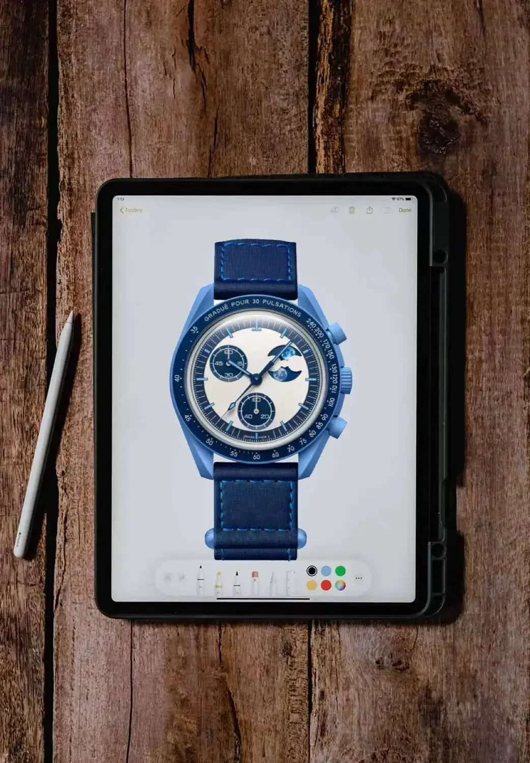 حار جديد ووتش الرجال الفاخرة ووتش البلاستيك حالة كرونوغراف القمر ووتش استكشاف كوكب الكوارتز اللون ساعة رجالية