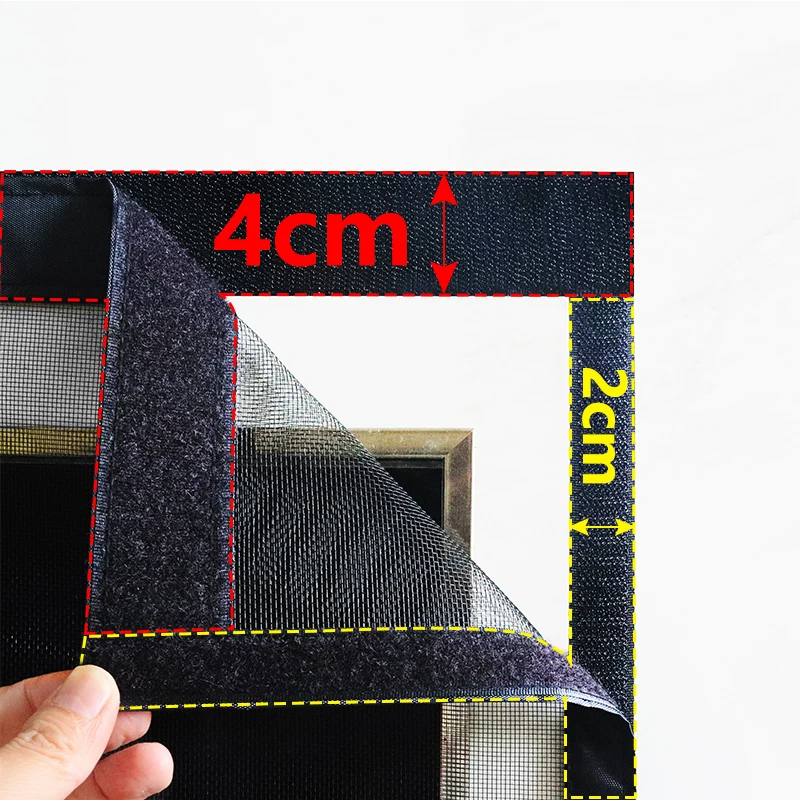 Magnetic Door Screen Mosquito Net Custom Size Anti Insect Mesh Curtain Net with Automatic Closing for Glass Doors & Sliding Door