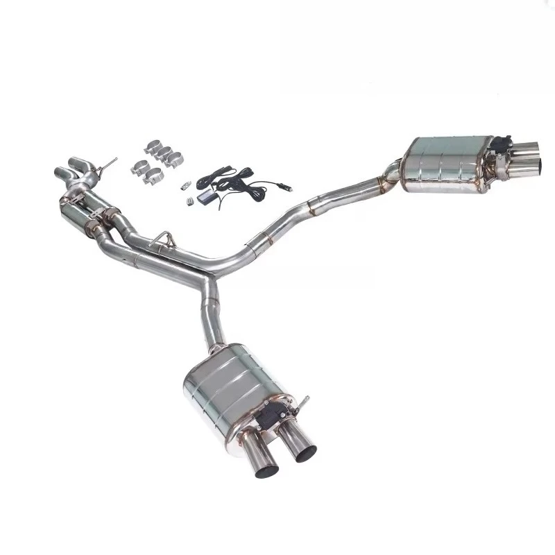 2011-2021 Model Is Suitable for A8 4. Stainless Steel with Muffler Four Outlet System Level Exhaust Pipe Assembly t001