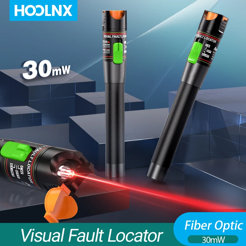 

HOOLNX 30mW Visual Fault Locator Fiber Optic Cable Tester Red Light 30mW Pen Type Visual Fault Locator