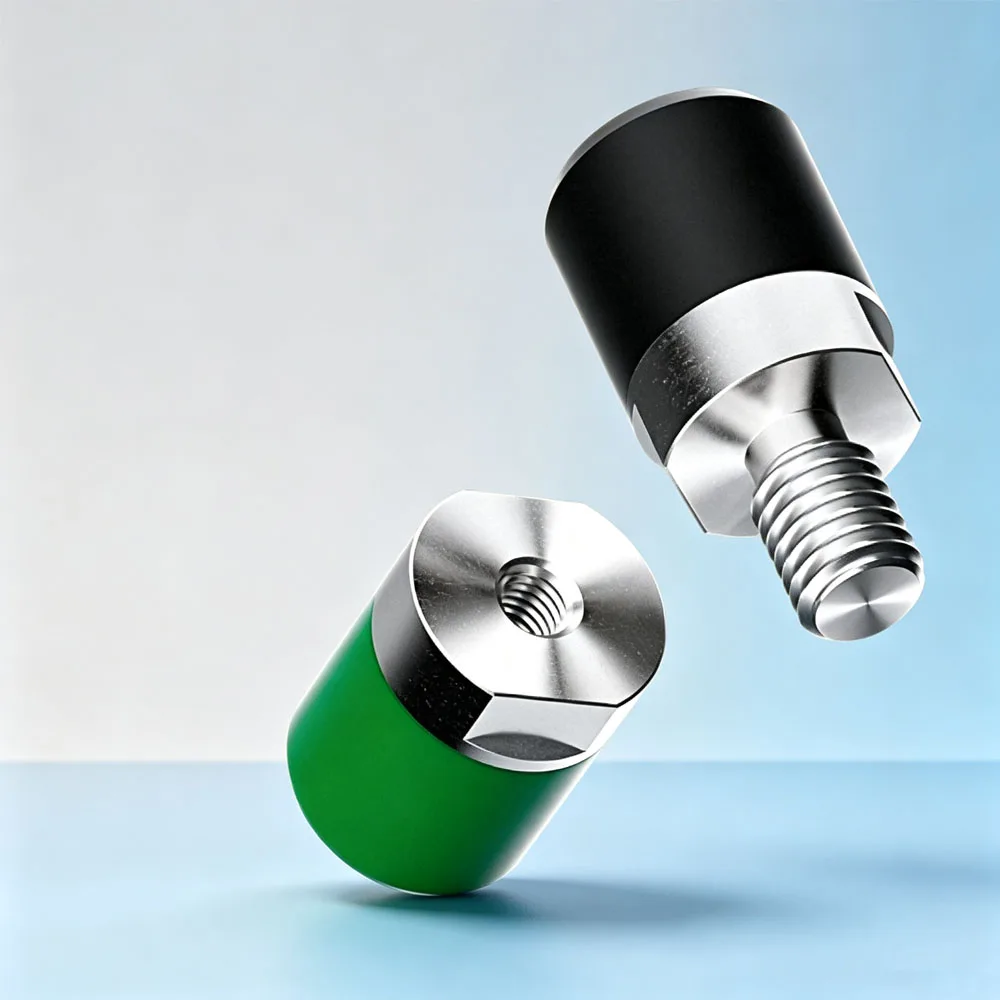 Polyurethane Fixed Stop Bolt Rubber Coated Screw Shock Absorbing Anti Collision Press Block For Automation Machinery