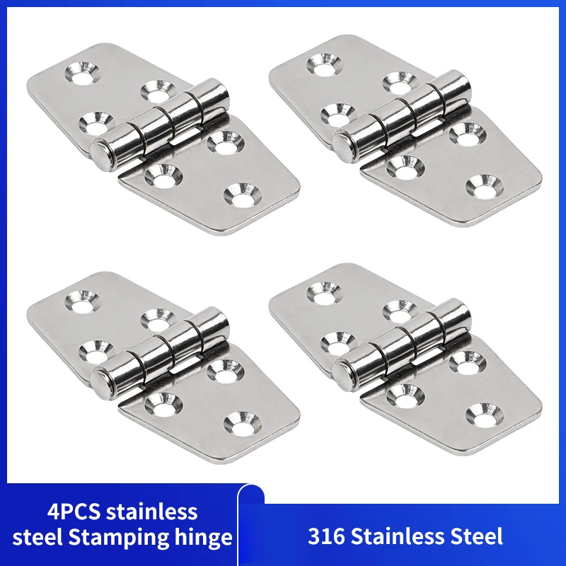 

Alastin 4Pcs Door Hinges Marine Grade 316 Stainless Steel Hinge for Boat Window Hinges Marine Hardware 76*38mm