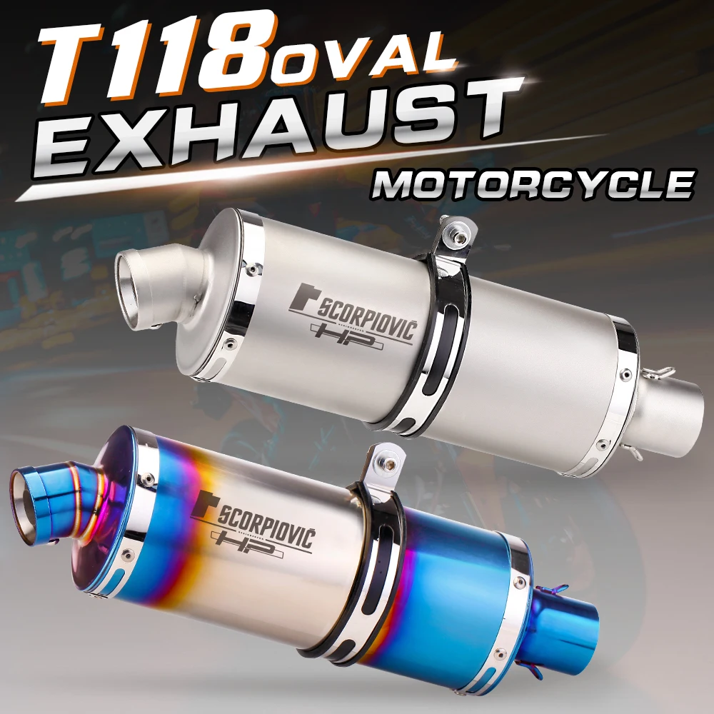 

Motorcycle exhaust pipe Fits T110 factory position Performance exhaust system Lengths: 340, 440, 540