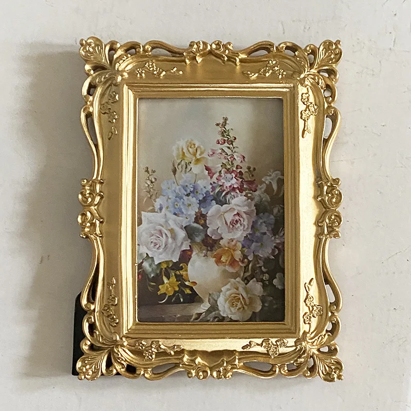 European-Style American-Style Gold Resin Photo Frame Decoration Wedding Photos Wedding Photo Frame Wall Mounted Decoration