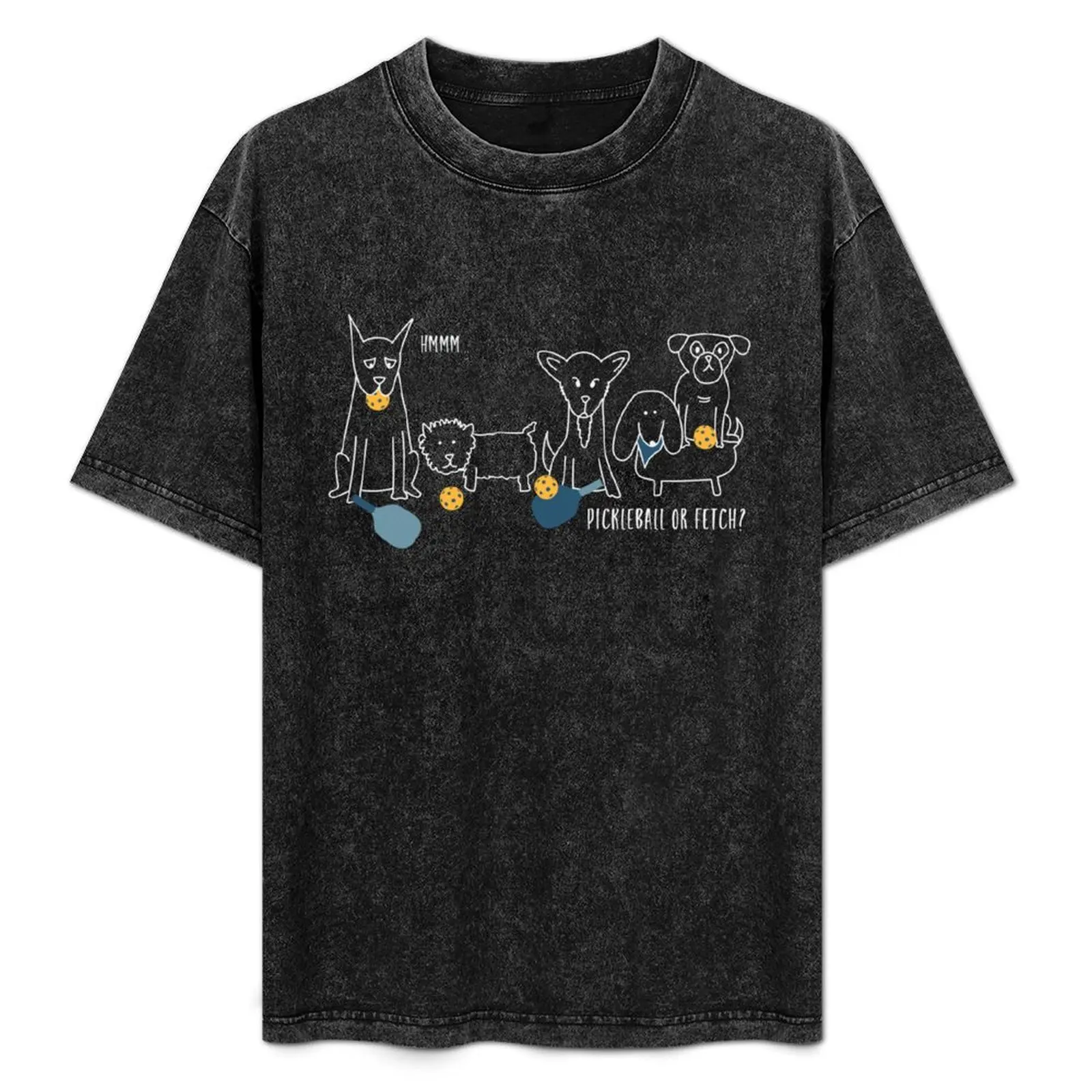 

Funny Pickleball Dogs T-Shirt Plus Size Simple Casual Top