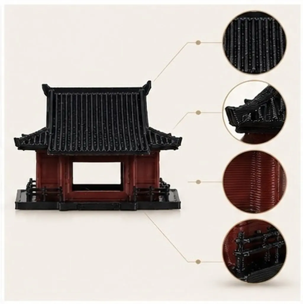 Garden Decoration Outdoor Landscape Resin Ornament Halloween Christmas New Year Chinese Style Architecture Bookshelf Ornament
