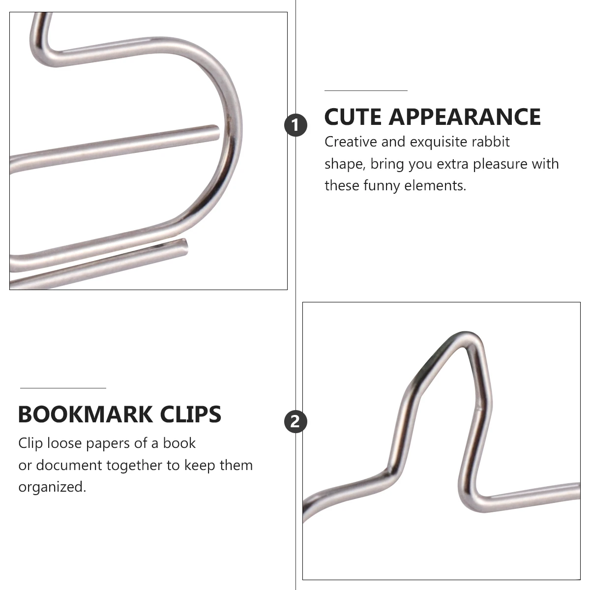 20pcs Metal Paper Creative Office Note Bookmark Clips For Documents Photos Organizing Paper Clips For Office Supplies