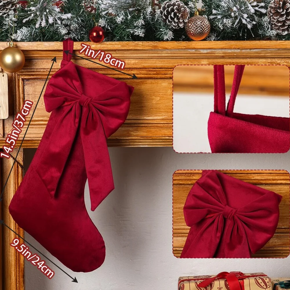 Kişiye Özel Kadife Noel Çorabı - Christmas Stocking Hanging incelemesi ve fiyatı