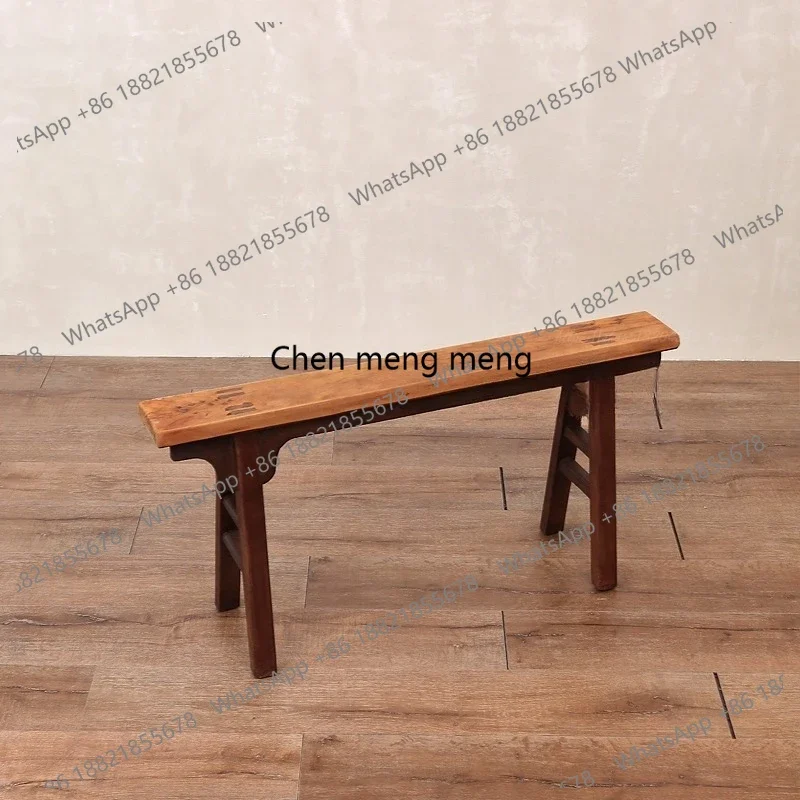 H Old wood strip case\ Chinese style wabi sandy wind solid wood medium and ancient style entrance table bench