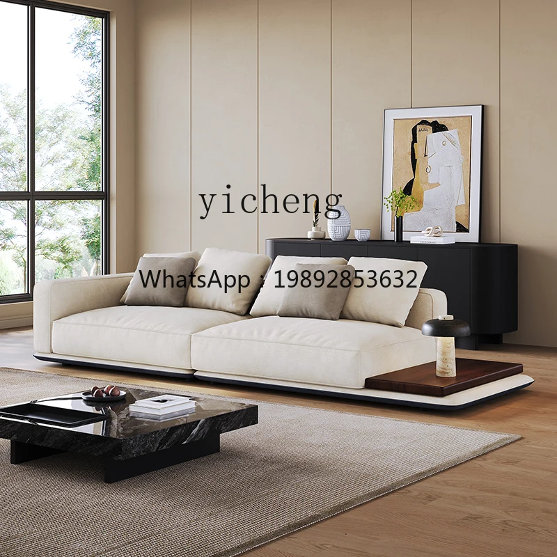 

XLL minimalist living room modern simple straight row cream style fabric sofa