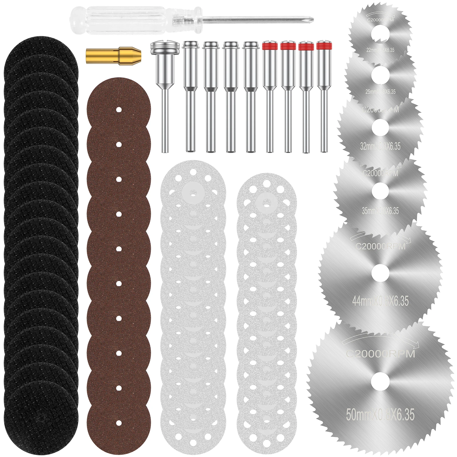 

HSS Circular Saw Blade Cutting Wheel Set Easy Install Cutting Disc Set Rotary Tool Cutting Wheel Set Enduring Cutting Disc Set