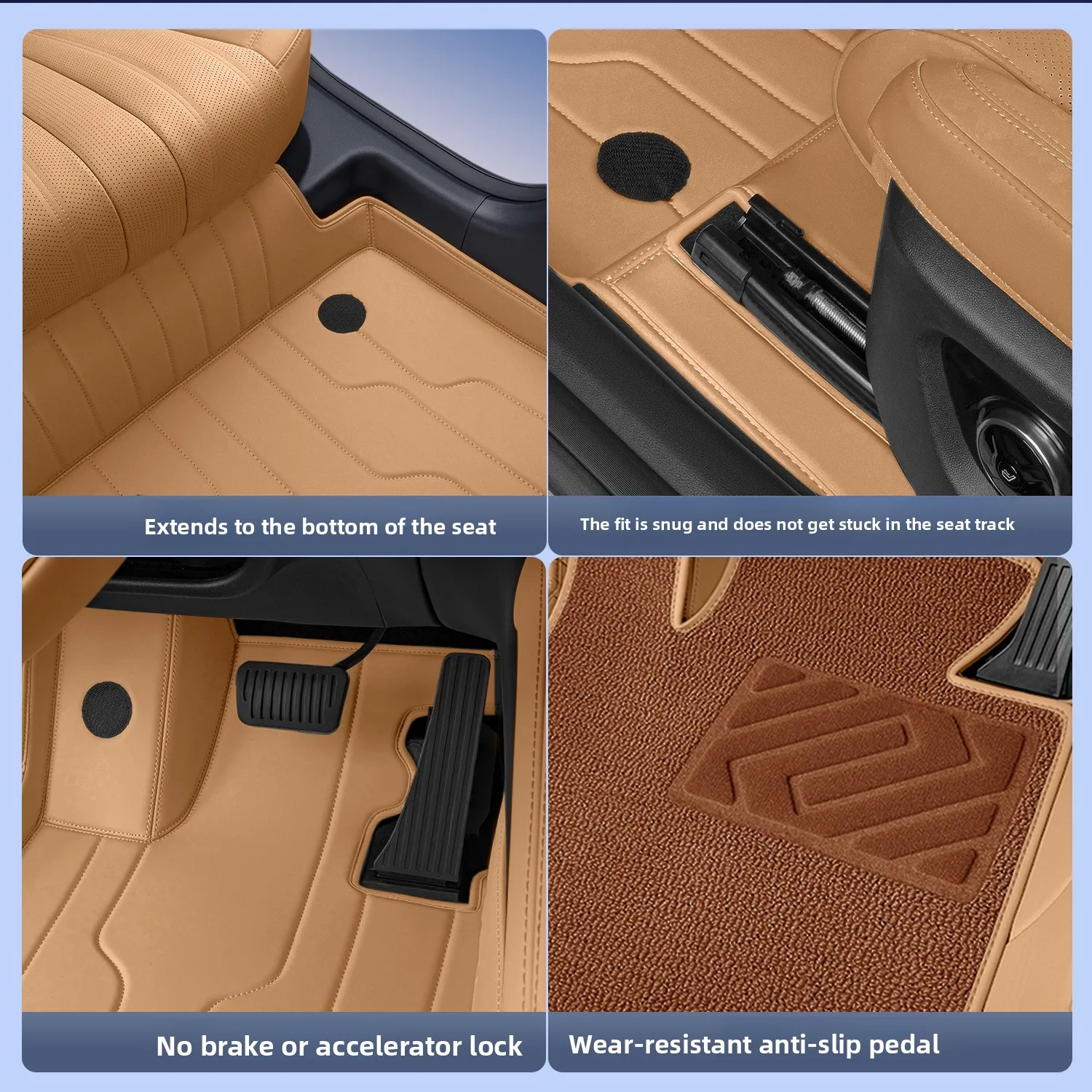 For Mazda EZ6 2025 Car Floor Mats Full-Coverage Eco-Friendly Leather Waterproof and Dirt-Resistant Foot Carpet Accessories detail image 4