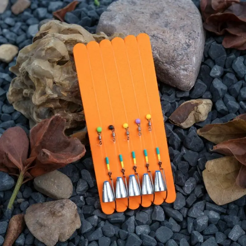 5Pcs Pre Tied Fishing Rigs Tangle Free Anti Snag Feature Easy Carry Fishing Gear for Family Outdoor Weekend Fishing Trips