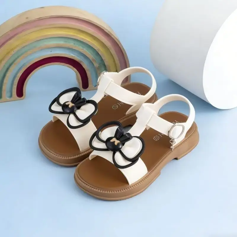 

Новые милые сандалии для девочек с бантом 2026 года, дышащие и универсальные