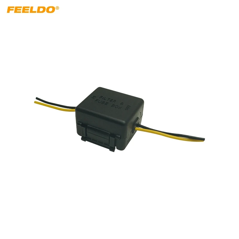 

FEELDO Car DC12V Power Supply Voltage Stabilized Filter For Car Radio Avoiding Screen Flicker Engine Runing Cycle Current Noise