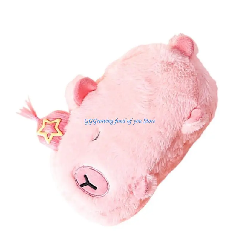 

H9EB Plush Pen Pouches Zippered Pen Case Big Capacity Stationeries Bag for Kid