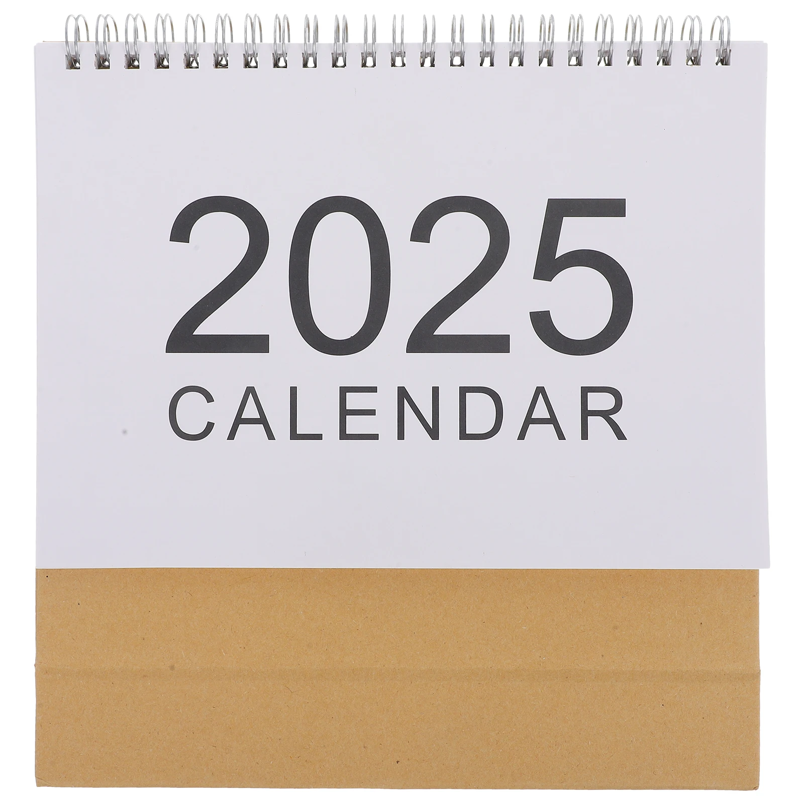 

2025 Simple Desk Calendar Minimalist Monthly Planner Standing Flip Desktop Office Calendar Sturdy Paper 360 Degree Binding For