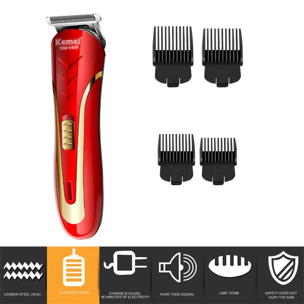 KEMEI KM-1409 Men's Rechargeable Hair Clipper Razor - Beard Shaver