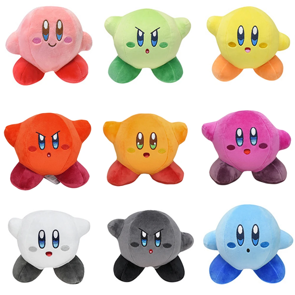 Kawaii Star Kirby juguetes de peluche gris Kirby fantasma Kirby rosa azul verde rojo mejores regalos de cumpleaños de Navidad para niños