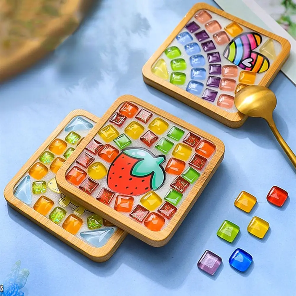 Creative Mosaic Cup Mat Material Pack Intellectual Development Parent-child Activity Mosaic Crystal Craft Tool Kit Practical
