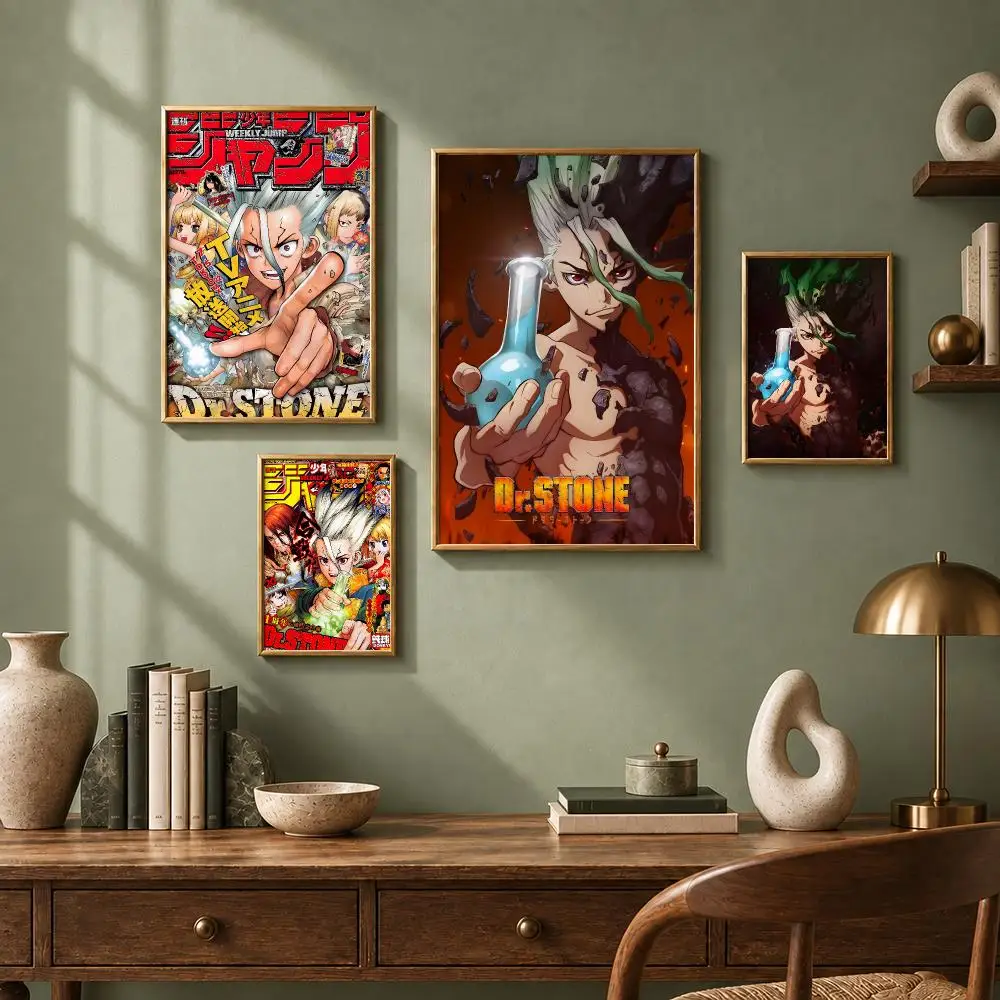 Trending Anime D-Dr. STONES Poster HD Self-Adhesive No Residue After Removal Ideal for All Kinds of Wall Decor