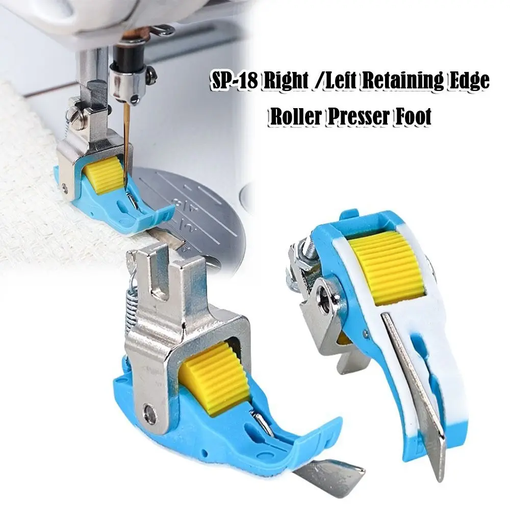 New SP-18 Right /Left Retaining Edge Roller Presser Foot SP-18 Guide Presser Foot Sewing Accessories