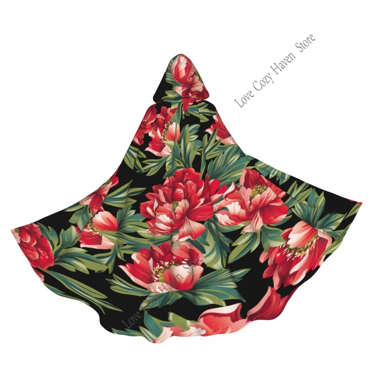 

Средневековый костюм Red Peonies, ведьма, Викка, Иф, с капюшоном, унисекс