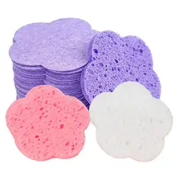 30pcs Face Cleansing Pads Makeup Removal Cotton Pad Cleansing Facial Pad Face Towel Washable Cotton Pads (Color Random)