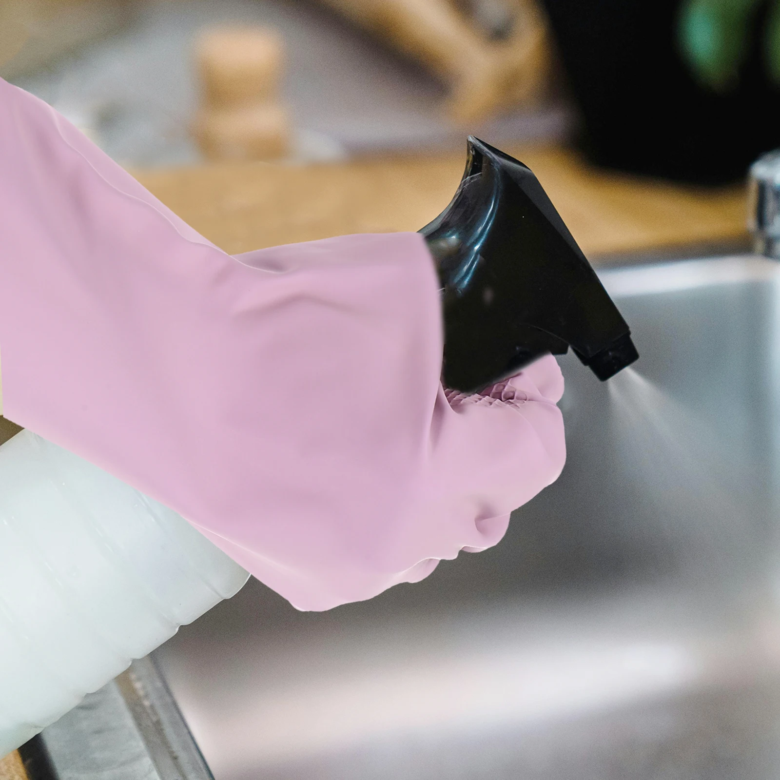 

Reusable Latex Dishwashing Kitchen Cleaning Gloves Oil Resistant Protective Hand Gloves For Bathroom Car