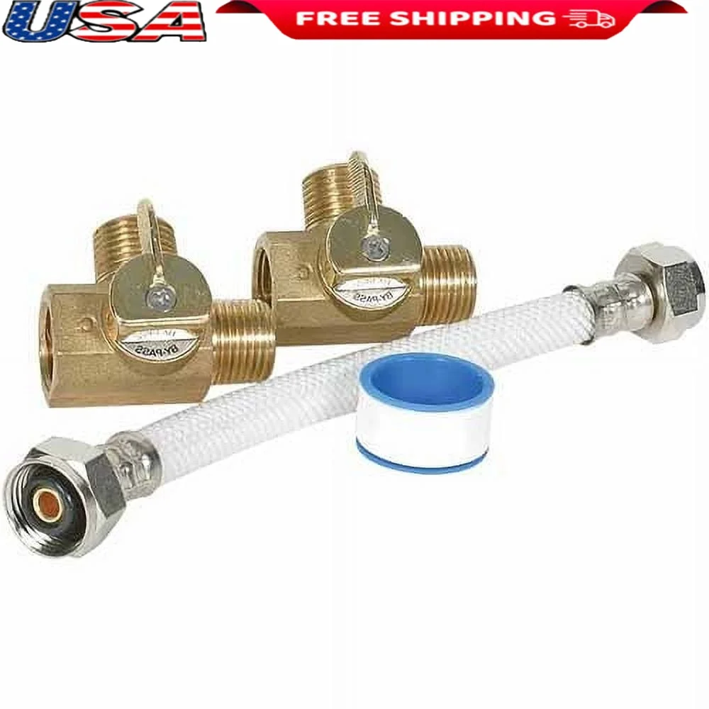 

Комплект перепускного провода водонагревателя для автодома, 6 галлонов, экономия 6-10 галлонов, антифриз, в комплект входит латунные клапаны, лента для шланга, прочная, простая установка